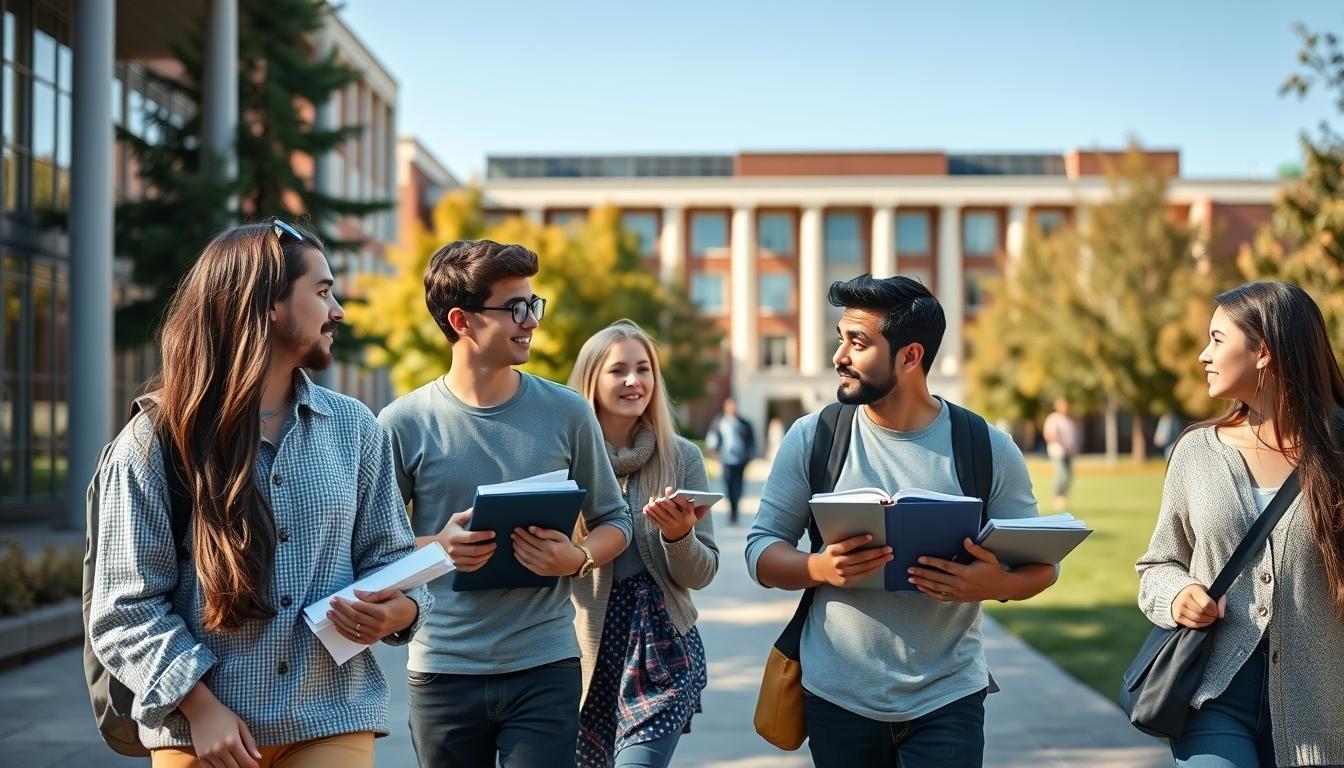 Students working in research laboratory